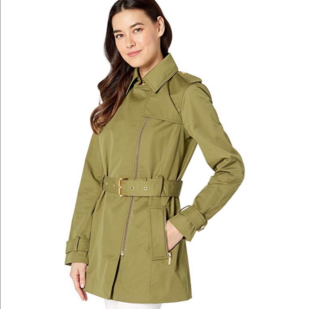 New Michael Kors Zip Front Trench
